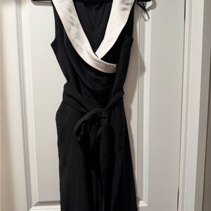 Tahari Black and White Jumpsuit